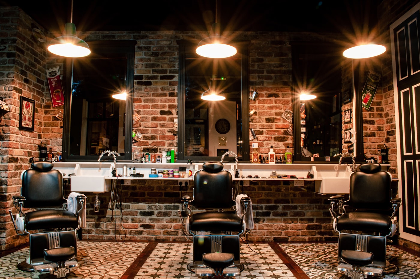 Barber at work
